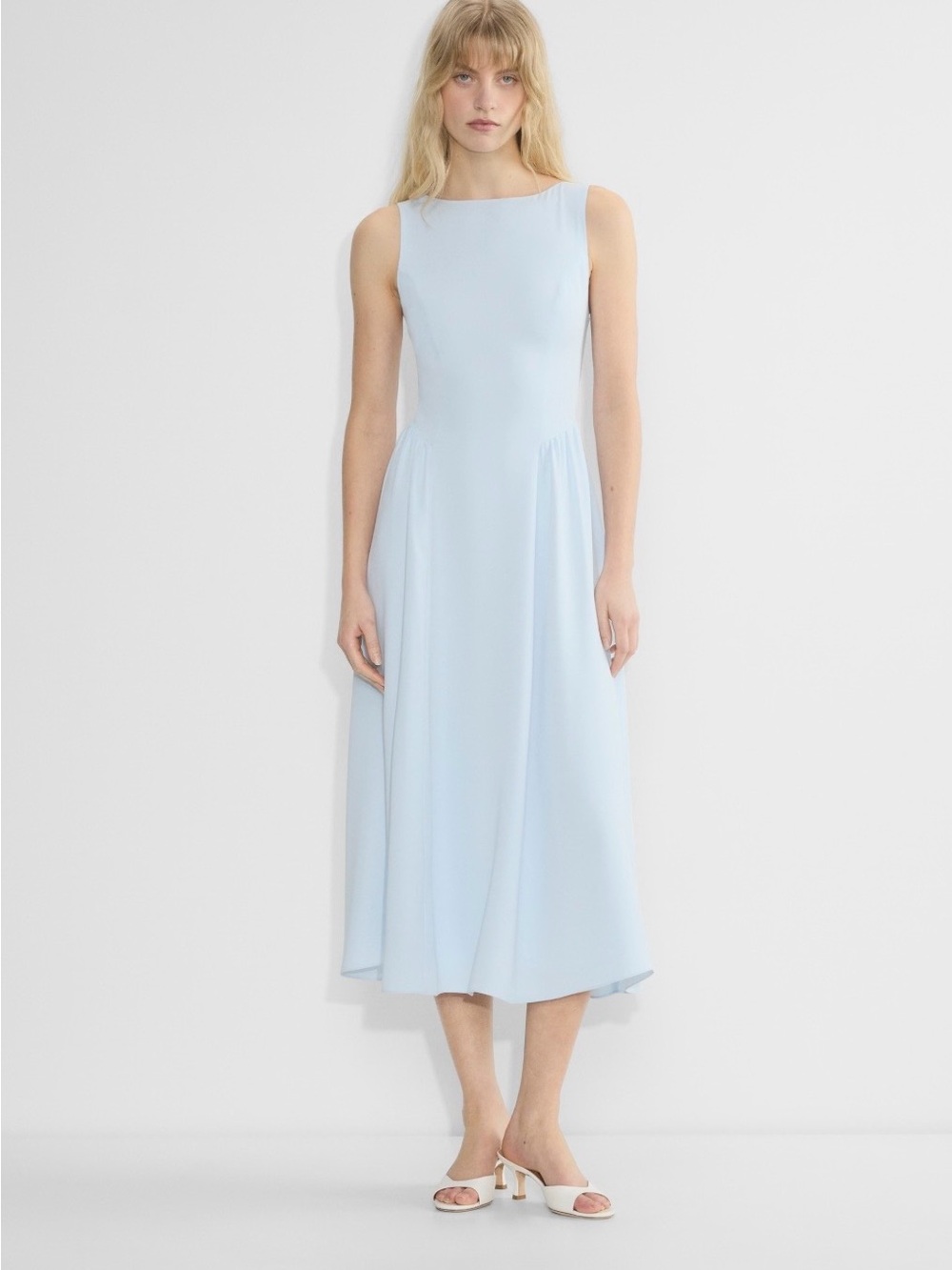 Aritzia Light Blue Sleeveless Midi Dress